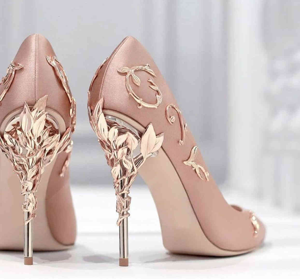 

dress shoes elegant silk women pumps high heels flower wedding brand design pointed toe ladies t3tv, Black