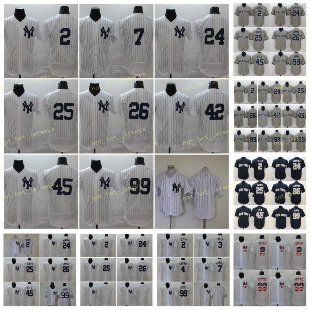 

Mens 99 Aaron Judge Baseball Jerseys 2 Jeter 7 Mantle 24 Sanchez 25 Torres 26 LeMahieu 42 Rivera 45 Cole Stitched Flexbase Cool Base Team, Blue;black