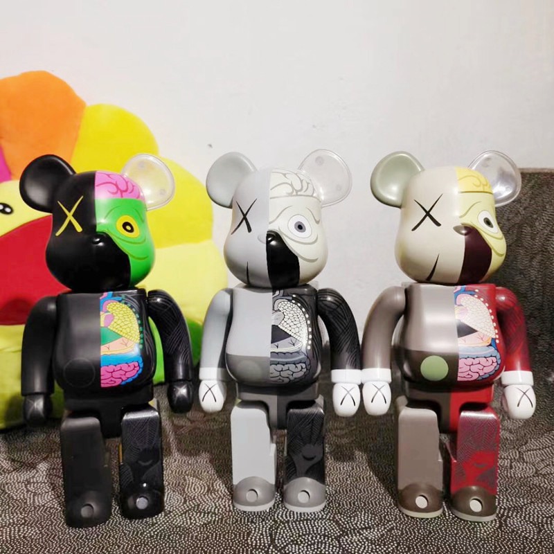 

Absolutely Popular KAWS 400% 28CM Bearbrick bear figures Toy For Collectors Be@rbrick KAWS Art Work ABS material model decoration toys gift