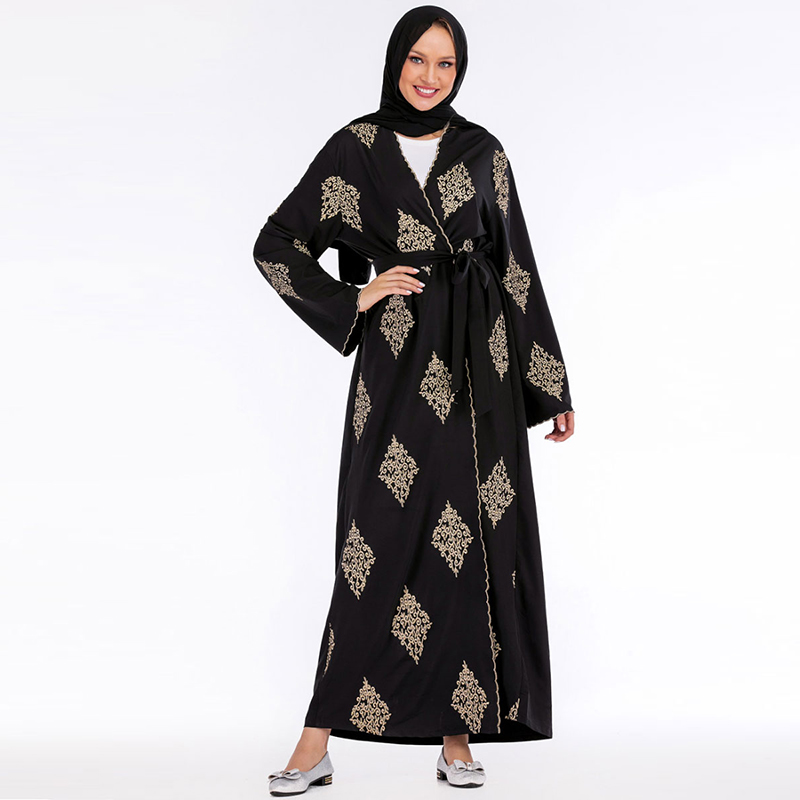 

Dubai Abaya Kimono Muslim Hijab Dress Plus Size Kaftan Islamic Clothing For Women Robe Musulman Islam Grote Maten Dames Kleding