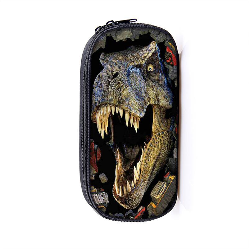 

dinosaur print cosmetic cases pencil box boys girls t. rex bags children school case stationary bag