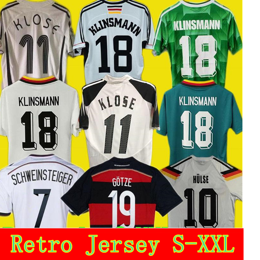 

2004 2006 1990 1992 1994 Germany Retro Soccer Jersey home away KLINSMANN Matthias football shirts 1996 1998 1988 1980 2014 KALKBRENNER Littbarski BALLACK, Colour 2