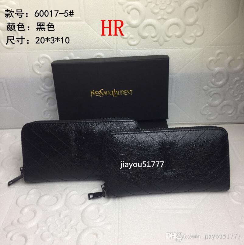 

48 yslsell women high quality leather wallet purse Clutch Coin Purse Business card holder Credit card package Key case Bank card package, Black;brown