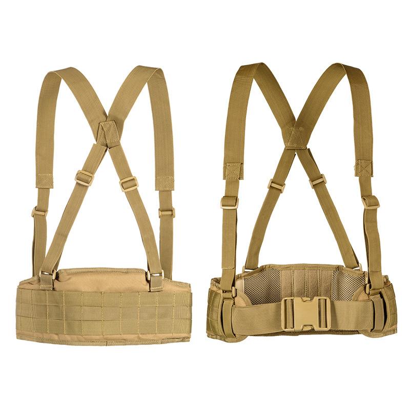 

Waist Support Military Belt Tactical Army Special 1000D Nylon Men Combat Suspender Adjustable Hunting, Black