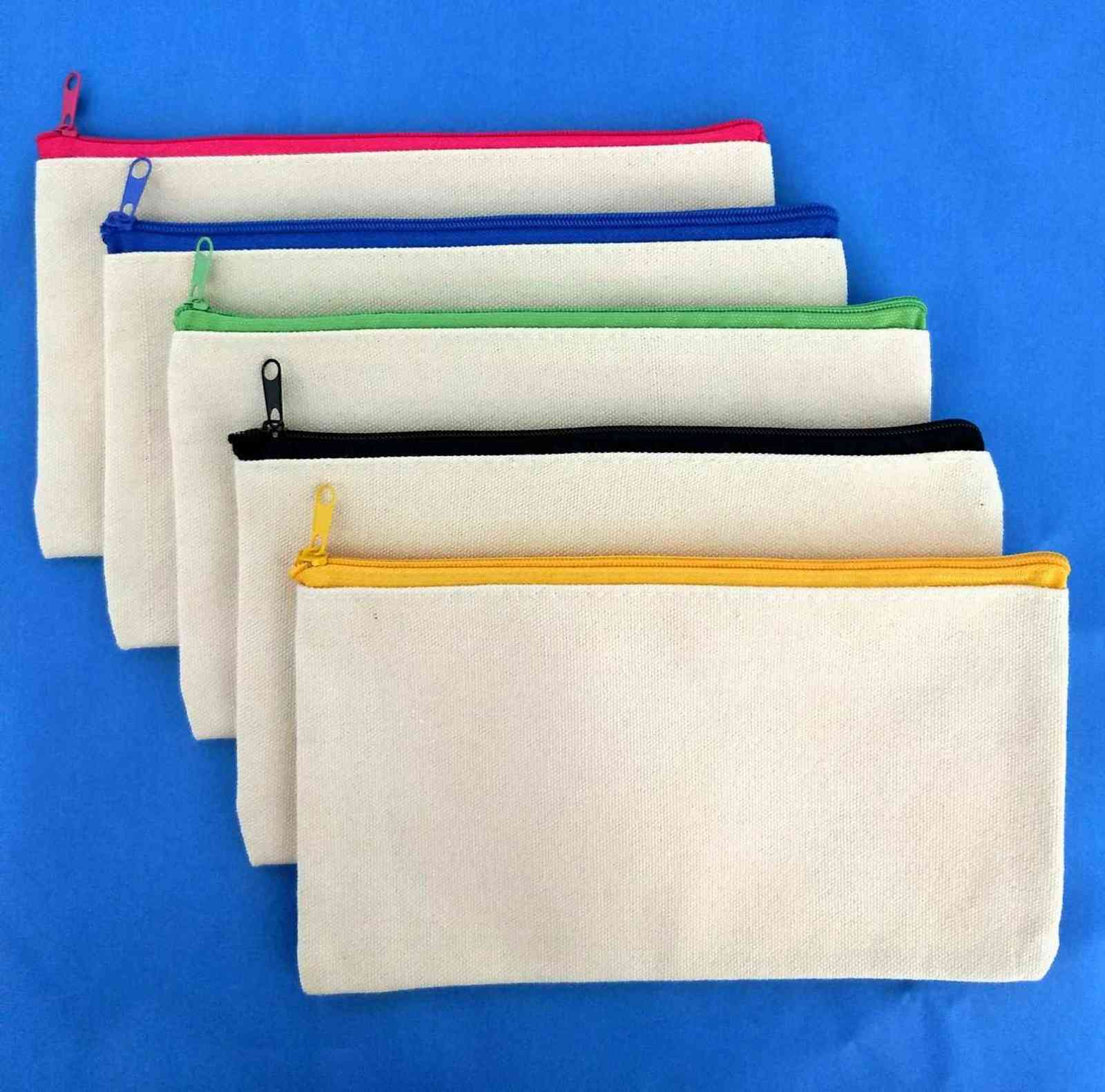 

Canvas pencil case blank DIY graffiti pencil case zipper case pencil casepen box