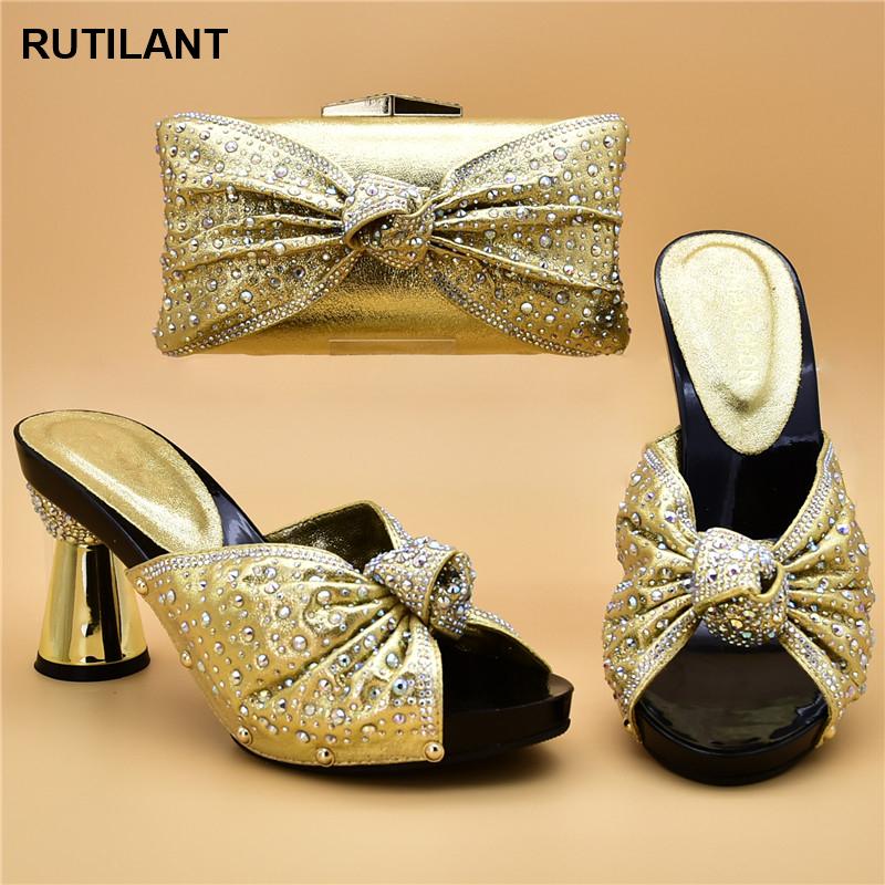 

Dress Shoes Arrival Italian With Matching Bags African Women And Set For Prom Party Summer Sandal High Quality Pumps, Black