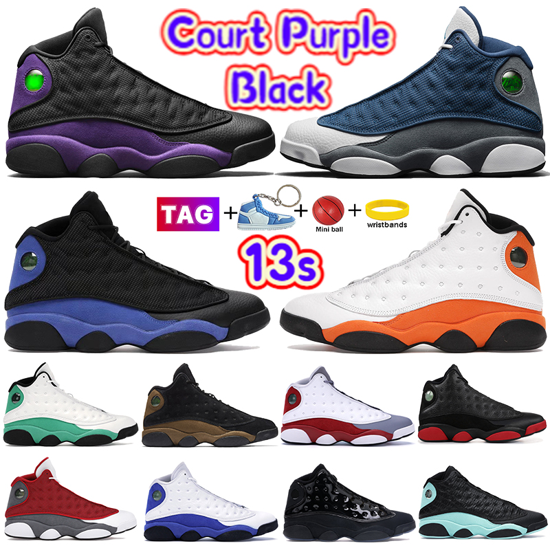 

Designer 13s Basketball Shoes Court Purple Black 13 Red Flint Starfish Black Hyper Royal Men Trainers Dirty Bred OG Chicago Playground Lucky Green women Sneakers, No.41- bubble wrap packaging