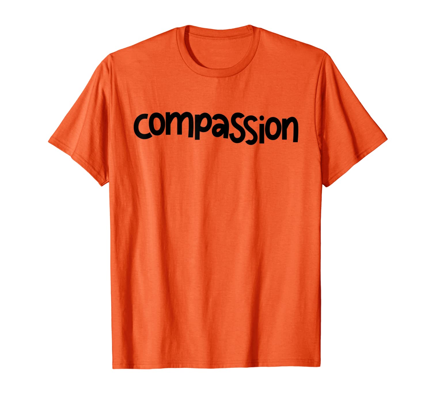 

Compassion Anti Bullying Kindness Orange Unity Day T-Shirt, White;black