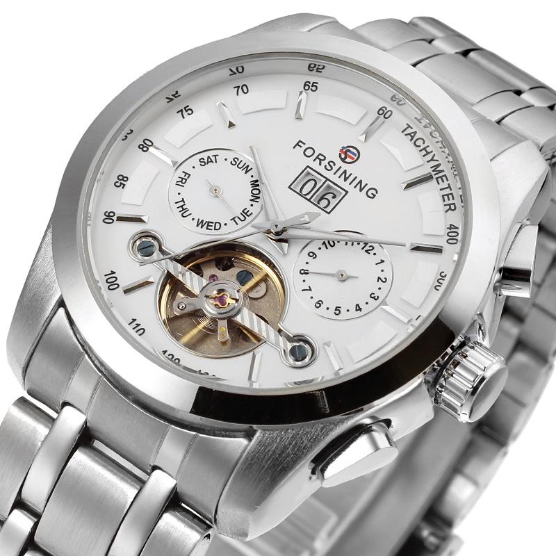 

Wristwatches Business Male Wrist Watch Stainless Steel Tourbillion Multifunction Mens Automatic Watches Top Saat, Type 6