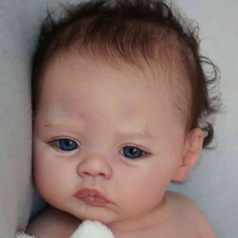 

17 inch baby doll, baby grass, soft touch, cool color, DIY, unfinished part, direct delivery