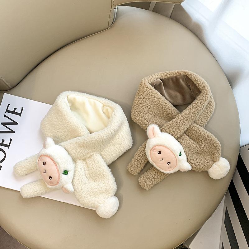 

Scarves Cartoon Little Doll Plush Scarf Winter Cross Cute Fur Collar Girl Warm Boy Korean Version Of The Tide Go Shopping Other