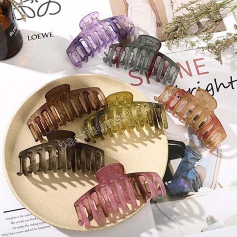 

Big Barrettes Hair Claw Clip Fashion Women Large Size Makeup Headwear Hair Accessories, Mixed color