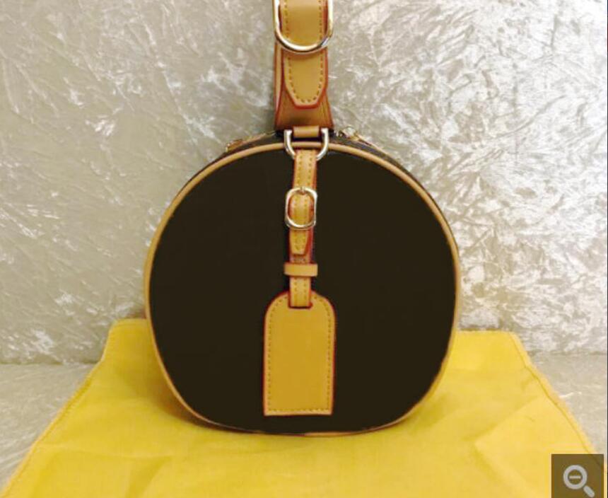 

Women Crossbody Bag Shoulder Genuine Leather Lady Handbags message bags Boite Chapeau souple handbag with long strap wallet M32458, Brown