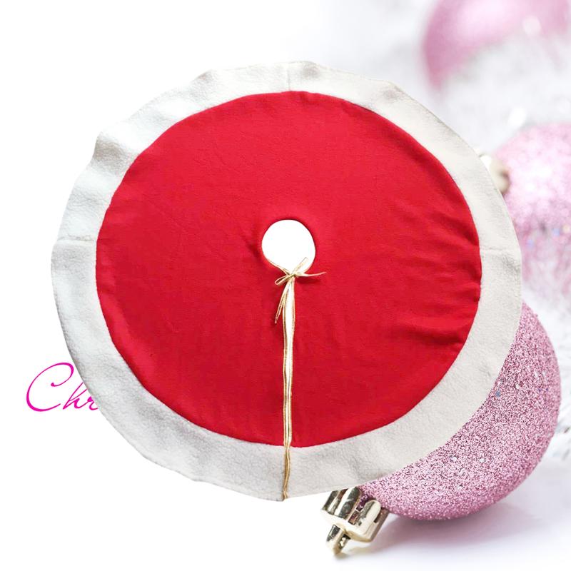 

Christmas Decorations 100cm Tree Skirts Red And White Skirt Mat For Holiday