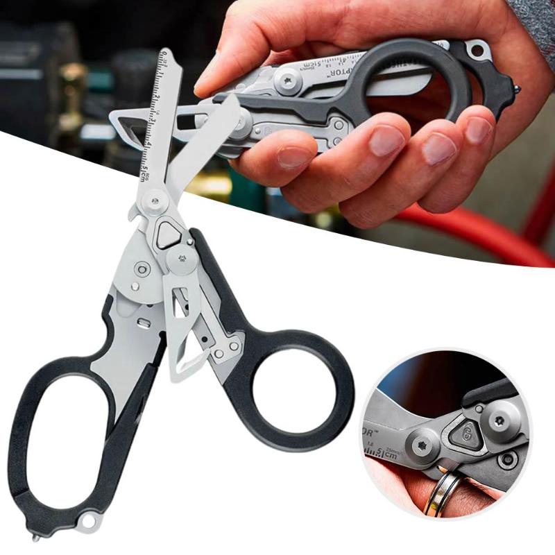 

Professional Hand Tool Sets 6 In 1 Raptor Emergency Response Shears With Strap Cutter And Glass Breaker Compatible Holster Folding Outdoor T
