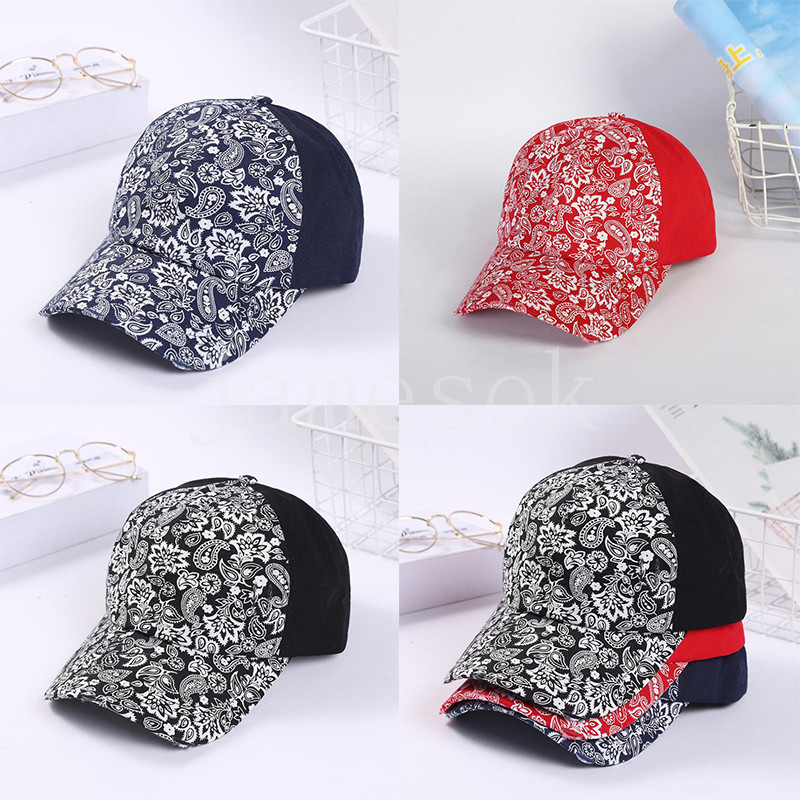 

Ponytail Hats Woman Washed Paisley Print Messy Bun Baseball Caps Trucker Hat DB849, Blue;gray