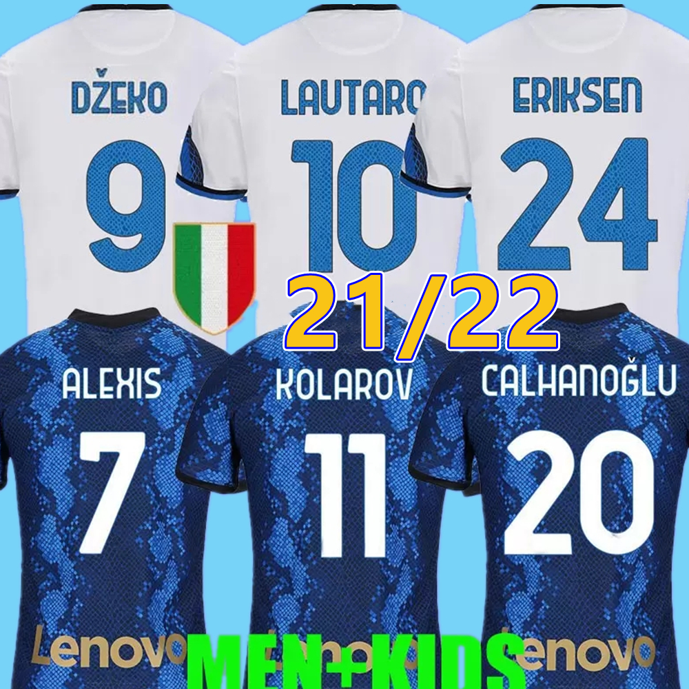 

inter soccer jerseys dzeko milan calhanoglu barella lautaro eriksen alexis 21 22 perisic nainggolan football shirts 2021 2022 men kids k, Black;yellow
