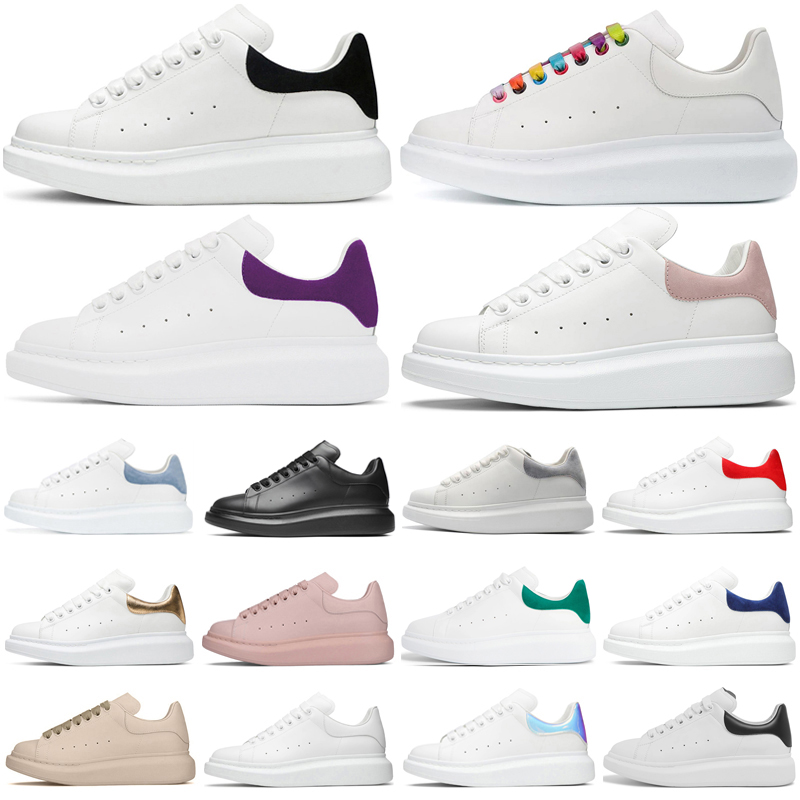

2021 platform running shoes for men women sneakers Multicolor Reflective Triple Black White Leather Light Gold Trainers Grey Suede Mens Runner Shoe, Rainbow