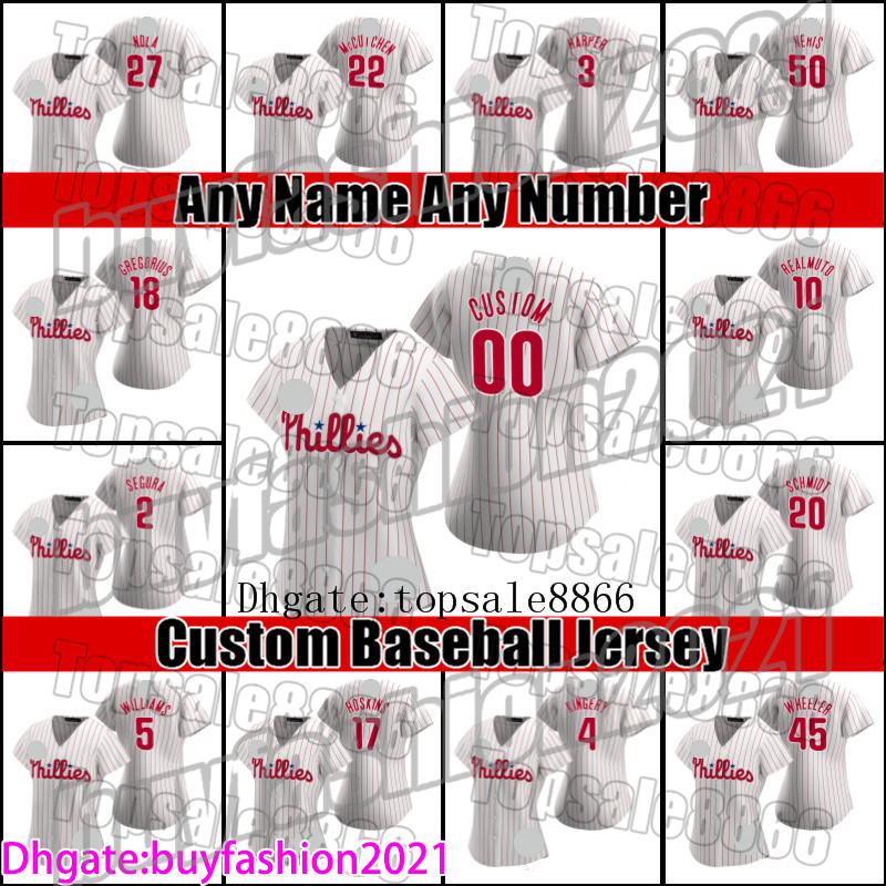 

Woman Aaron Nola J.T. Realmuto Jerseys Rhys Hoskins Custom 3 Bryce Phillie Jersey Philadelphia Harper Retro Pete Rose Mike Schmidt Jersey, Blue;black