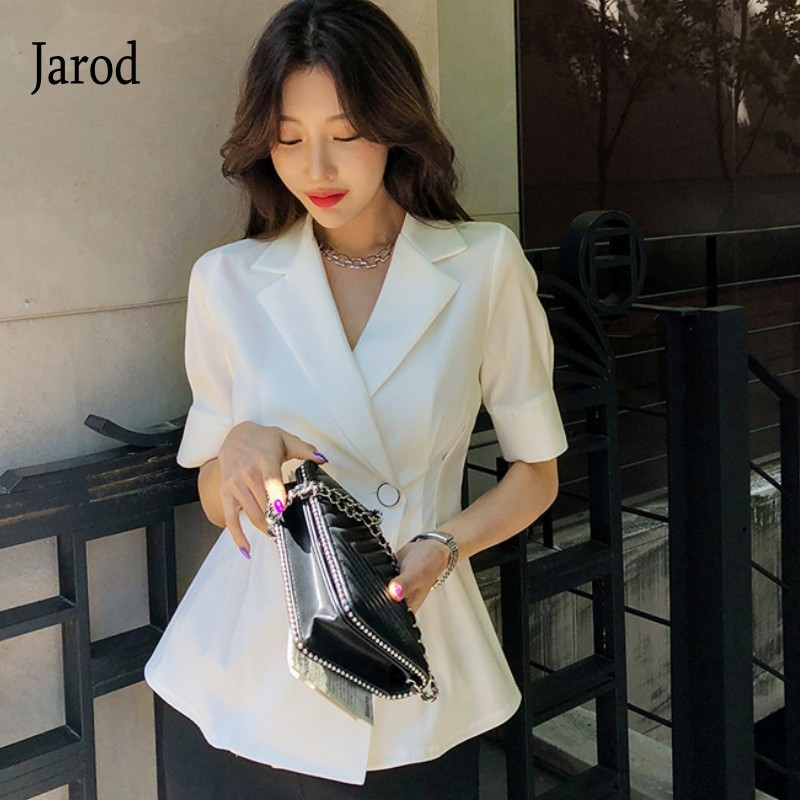 

High Quality Korean Fashion Women Solid Blazer Casual Suit Single Button Slim Jacket Female Coat 210518, Picture color