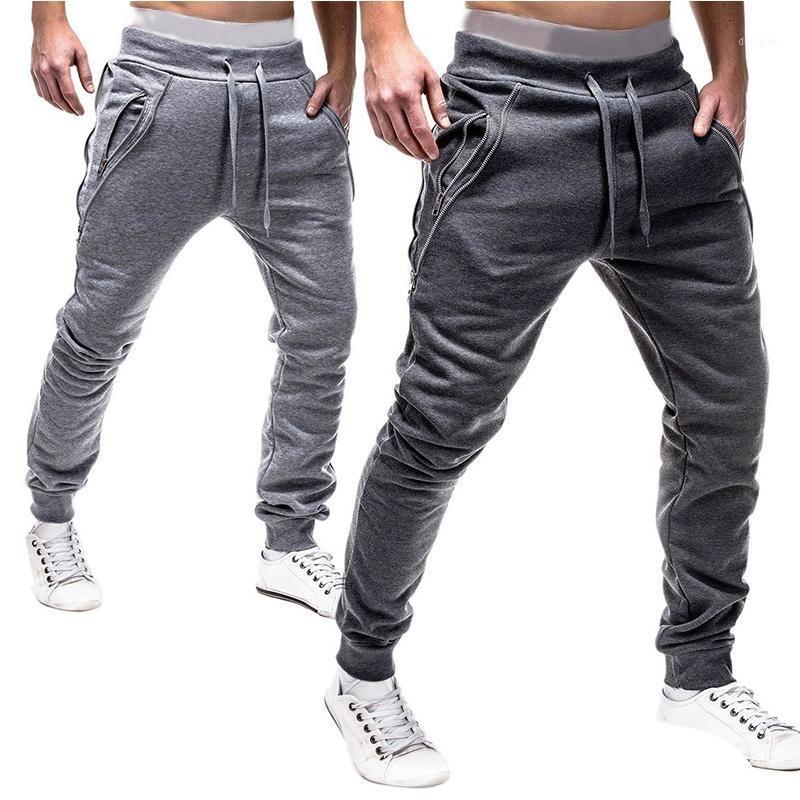 

Men's Pants Men Fleece Harem Sport Sweatpants Gym Fitness Jogging Joggers Trousers Fashion Streetwear Pantalons Pour Hommes, Black