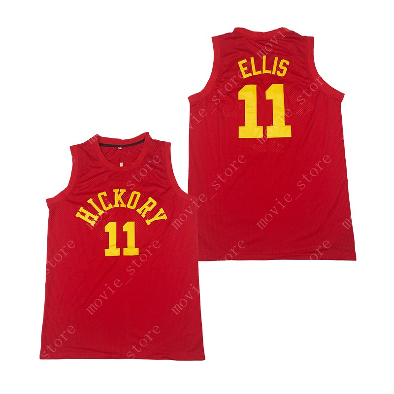 

Men's Monta Ellis #11 Hickory Hoosiers Basketball Jersey Stitched, Black;red