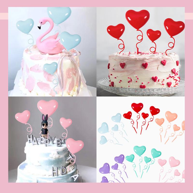 

Other Festive & Party Supplies 4pcs Macaron Plastic Heart Foldable Confession Love Balloon Birthday Cake Dessert Table Valentine's Day Weddi