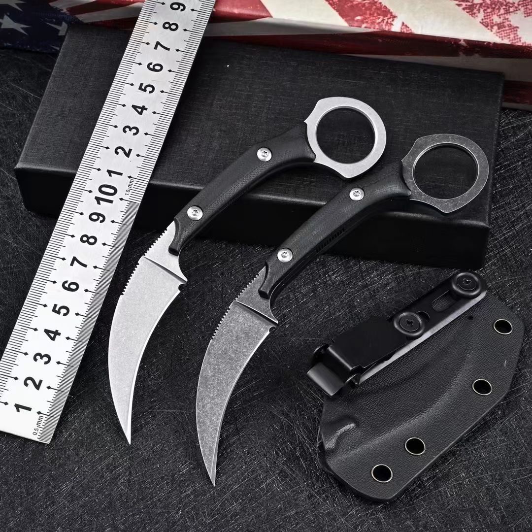 

Bastinelli Knives Wild cat EDC claw knife D2 Blade G10 handle Wilderness survival portable pocket knife camping outdoor tool BM