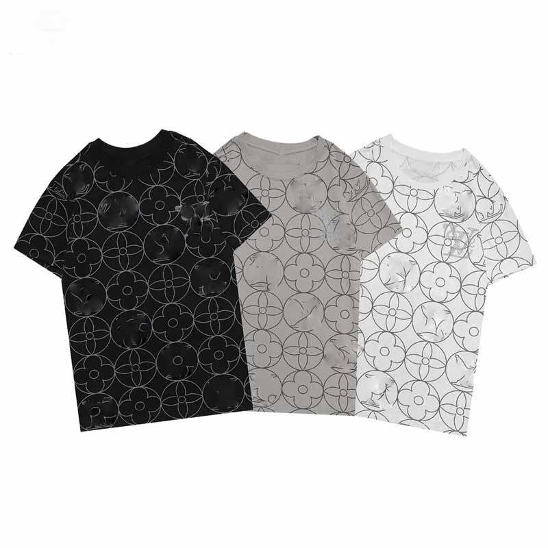 

2021 new 3d letter t-shirt men women couples summer paris street tee men s clothing casual short sleeve, White;black