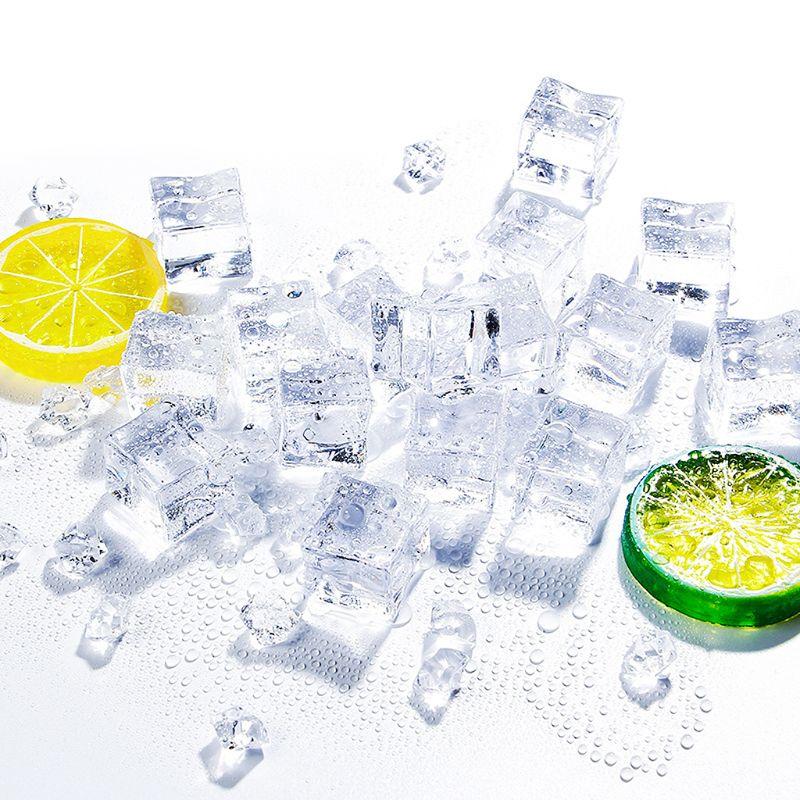 

Artificial Ice Cubes Crushed Transparent Fake Square Shape Acrylic For Pography Props Home Kitchen Decoration Party