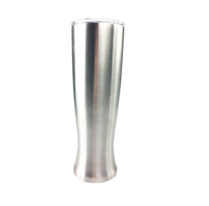 

30Oz Stainless Steel Pilsner Beer Glass Tumblers Coffee beer Mug Office Home Creative Vase Cup With Lids Keep cold can custom, Stainless steel color