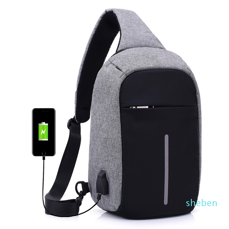 

Canvas Men Backpack Anti Theft With Usb Charging Laptop Business Unisex Knapsack Shoulder Women Travel Bag design boby bac, Grey