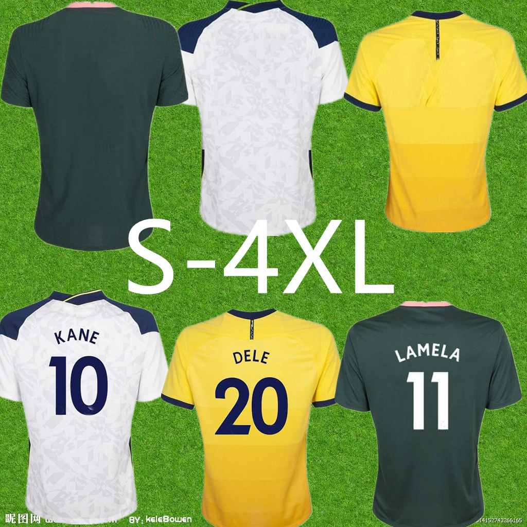 

S-4XL home away 9 BALE REGUILON Soccer Jerseys KANE SON BERGWIJN NDOMBELE 2020 2021 LUCAS DELE Football shirts LO CELSO HOME Men, Black;yellow