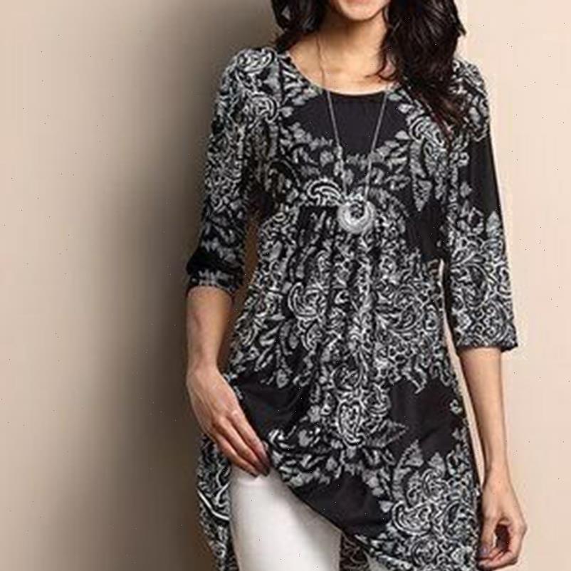 

bohemian paisley floral print womens t shirts three quarter sleeve o neck muti colors loose plus size, White