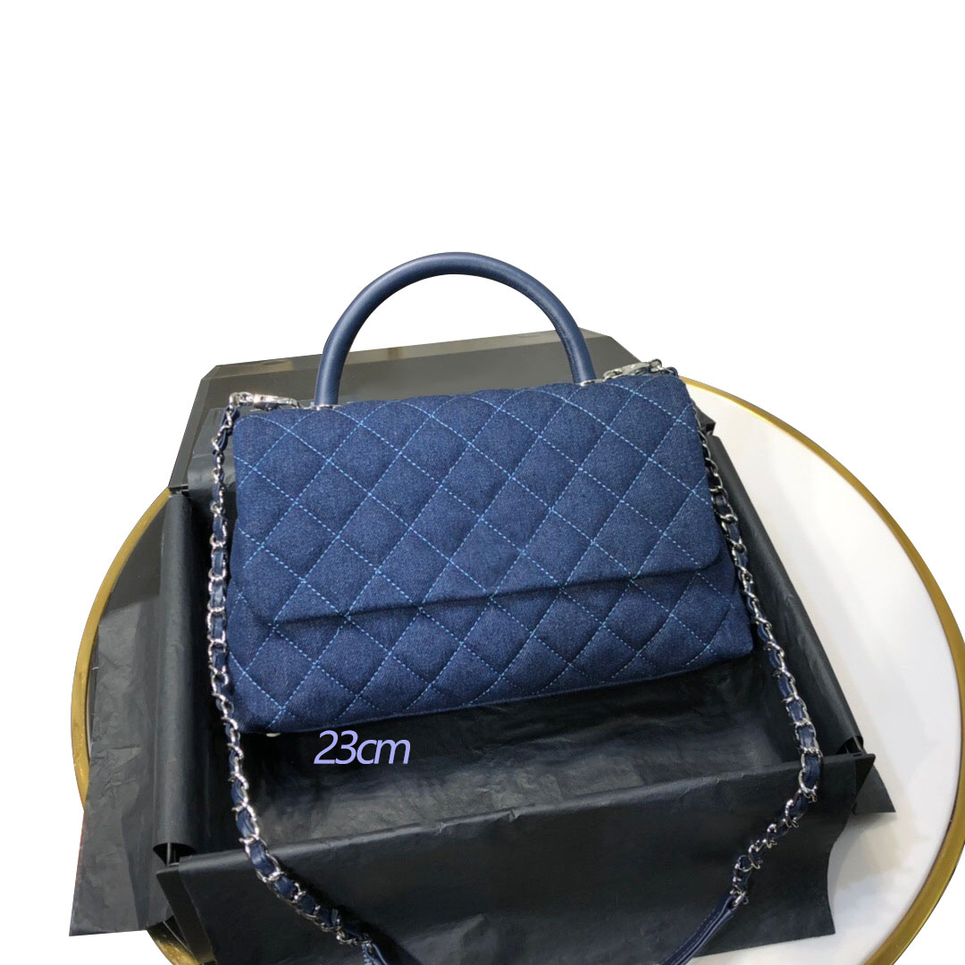 

2021 fashion Denim womens bags handbags purses quilted chain flap coco handle 19bag top 7A quality Cross Body Shoulder Bag Schultertasche
