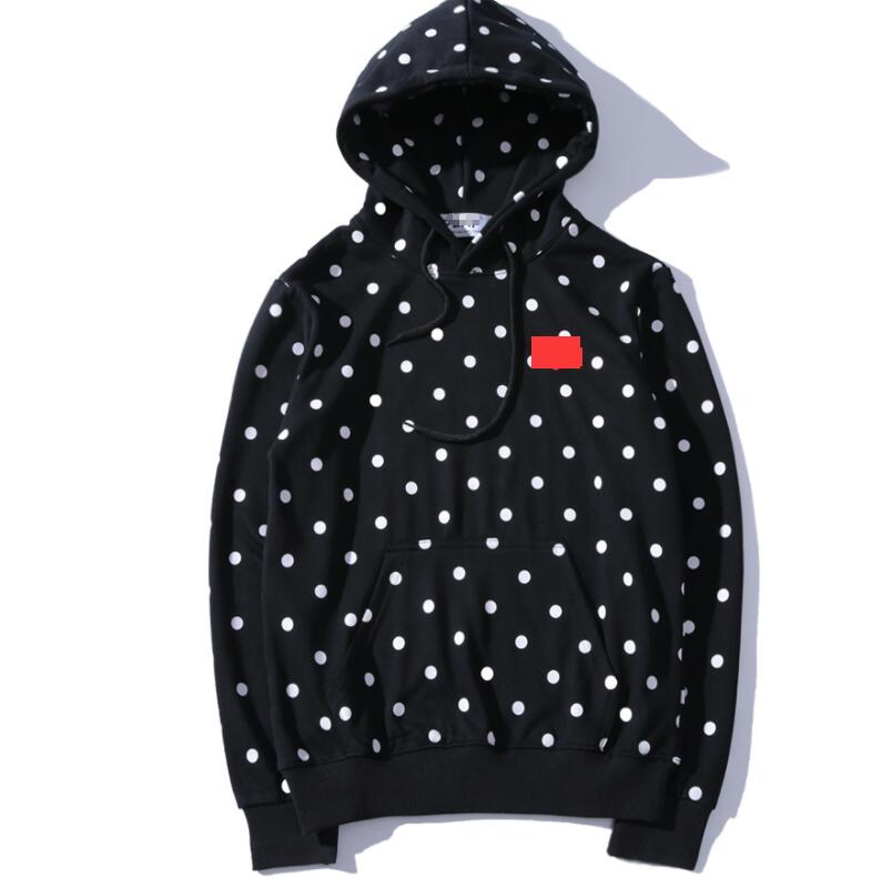 

2021 designer brand embroidery hooded color wave point Sweatshirtsmen and women couple Sweatshirts M-XXL, Black