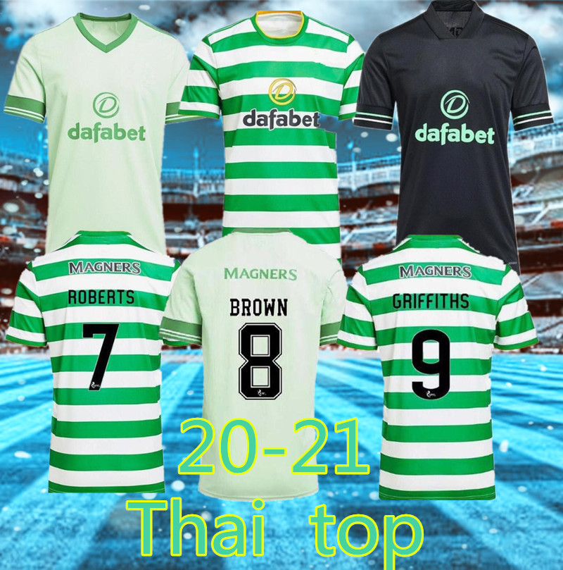 

20 21 Soccer Jerseys EDOUARD 2021 BROWN FORREST CHRISTIE Football Shirt GRIFFITHS Celtic 3rd MCGREGOR men+kids kit uniform Home, Black;yellow