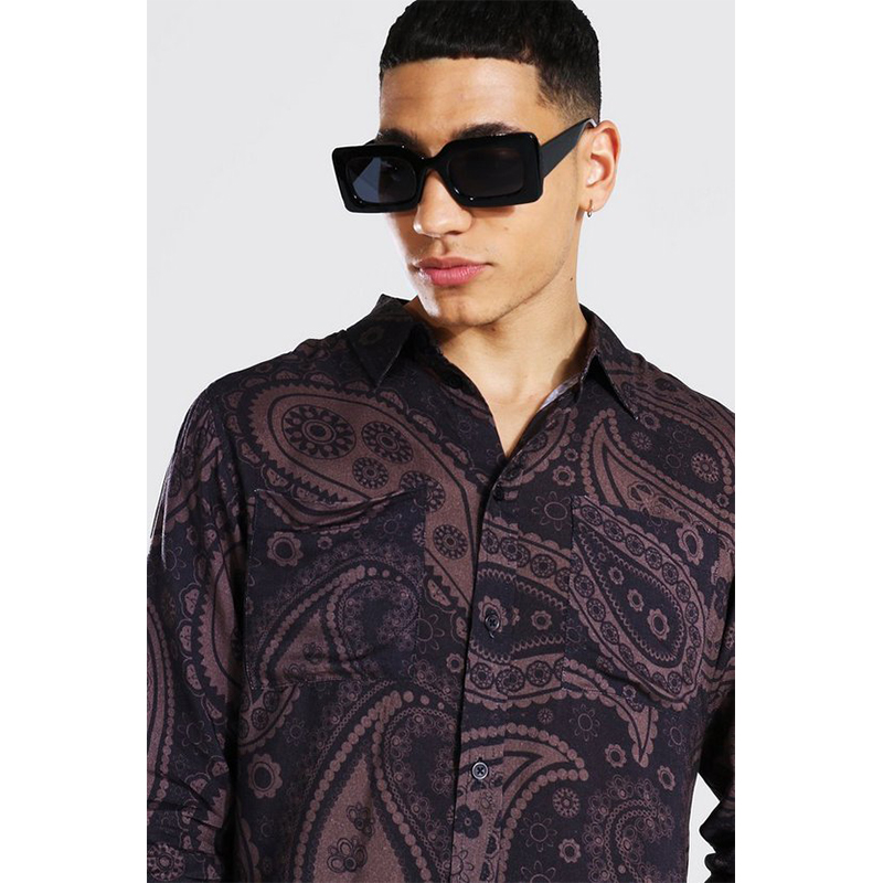 

Cool style men's long-sleeved shirt high-quality comfortable fit fashion travel office entertainment, White;black