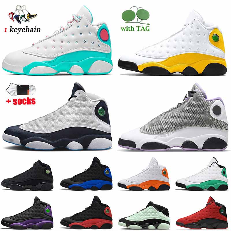 

High Low Singles Day Houndstooth 13s Jumpman 13 Basketball Shoes Court Purple Reverse Bred Hyper Royal Black Cat Women Mens Designer Sneakers Trainers, D44 playoffs 40-47
