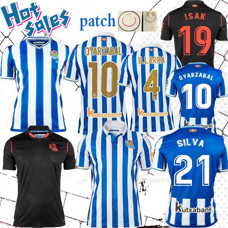

Real Sociedad soccer jerseys 20/21 SILVA Copa del Rey WILLIAN J. OYARZABAL football jersey ZUBELDIA MERINO ISAK camiseta de txuri-urdin 2021 shirt, Man away +patches