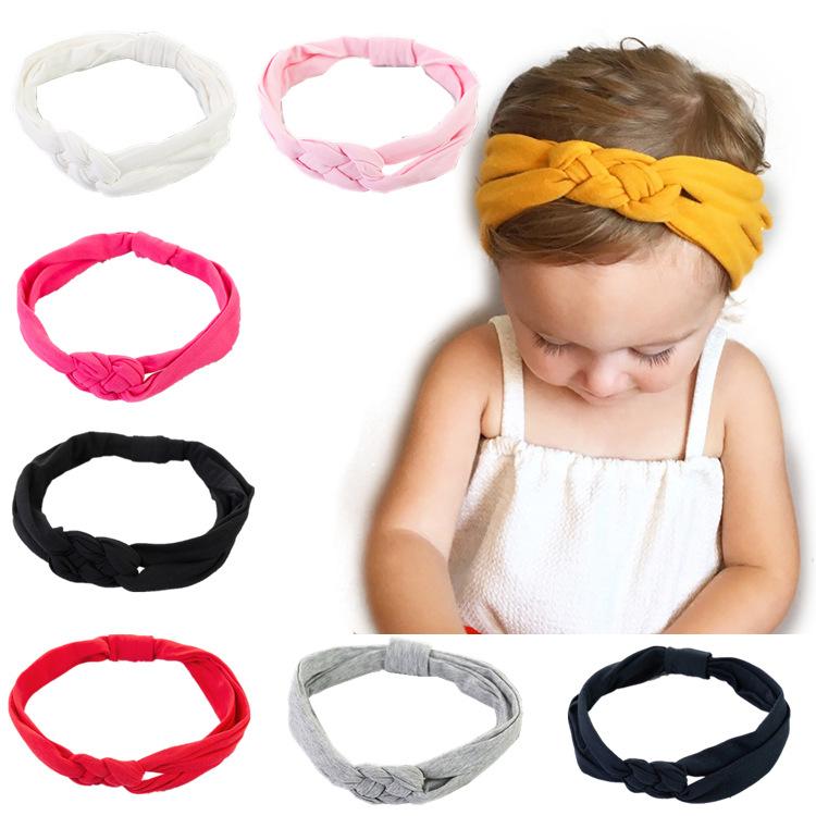 

Hair Clips & Barrettes Baby Girls Headbands Wavy Side Band Knitted Bow Head Elastic Turban Kids Headwrap Born Accessories, Golden;silver