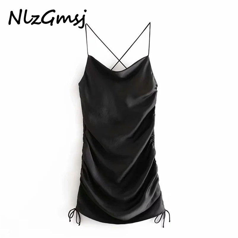 

england high street spaghetti strapless sexy sheath black mini dres vestidos de fiesta noche party 210628