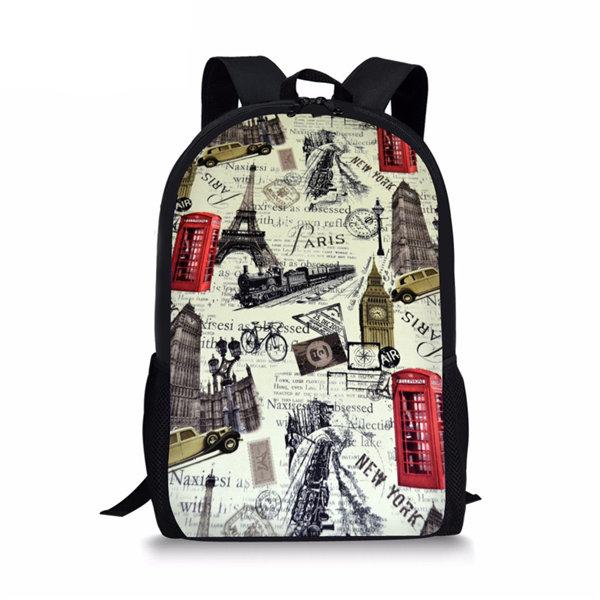 

School Bags Backpack London Fashion Women Personalized Bag Teenage Girls Mochilas Female, Lmxl0745c