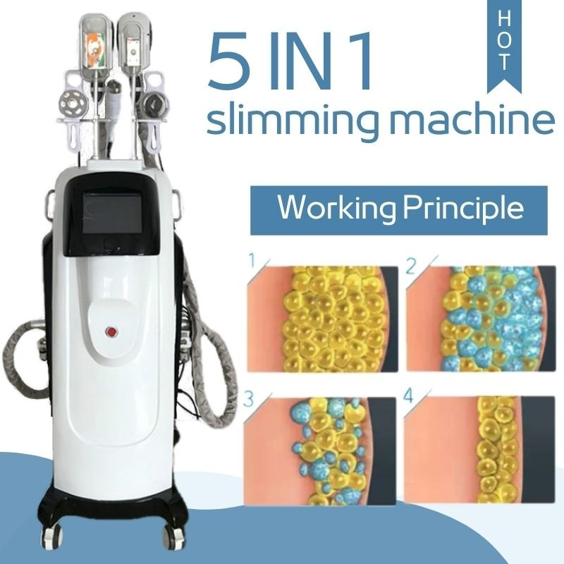 2022 NEWEST 5 in 1 cryolipolysis slimming machine double cryolipolysis handles multifunction fat freeze slimming machine