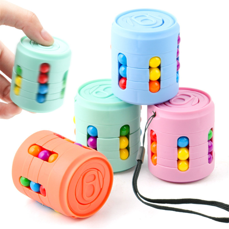 

2021 Decompression Toy Coke Pop Can Rubik's Cube Finger Top Toys Children's Creative Fun Funs Magic Bead Intellectual Rotating Game