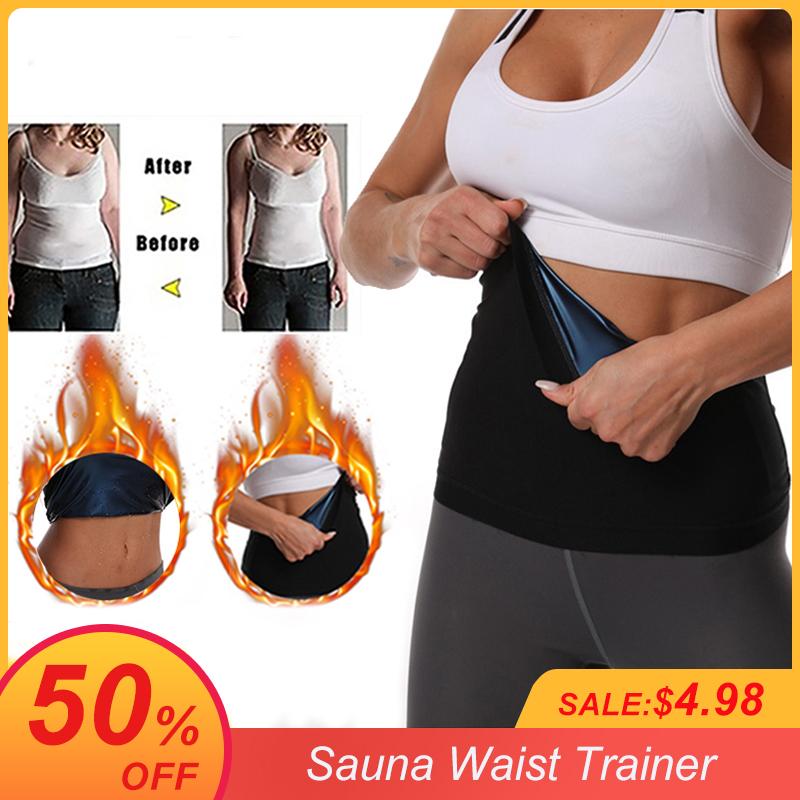 

Women Waist Trainer Neoprene Sauna Fat Burner Slimming Belt Corset Sweat Feminine Sports Tank Top Workout Fitness Support, Black;gray