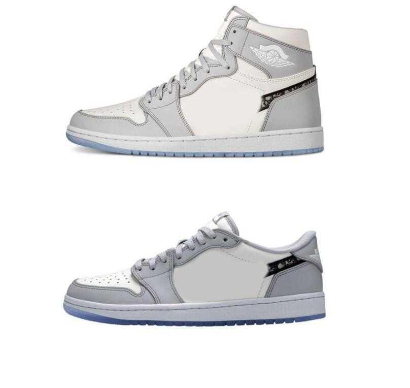 

Shoes Limited Edition Release Air Authentic 1 High Og Shoes Wolf Grey Sail Photon Dust White Low Men Women Original lnN, Bubble wrap packaging