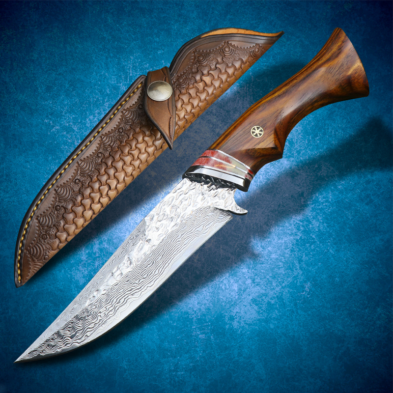 

All Tang Damascus Steel Outdoor Hunting Knife Camping Self-defense VG10 Fixed Blade Tactical Fighting Survival EDC Hiking Travel Fishing Hig