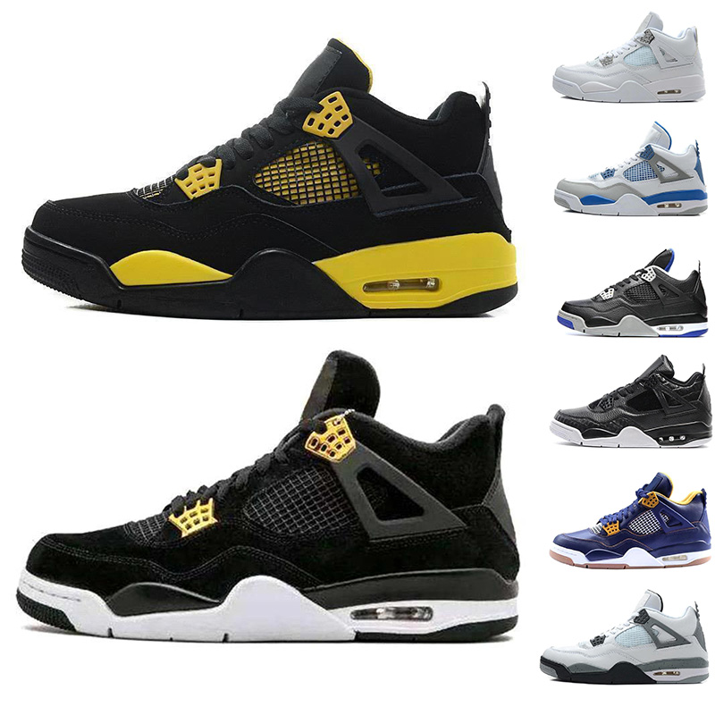 

202104 4s Basketball Shoes men 4s Pure Money Royalty White Cement jordan Premium Black Bred Fire Red mens Sports Sneakers size 8-US13