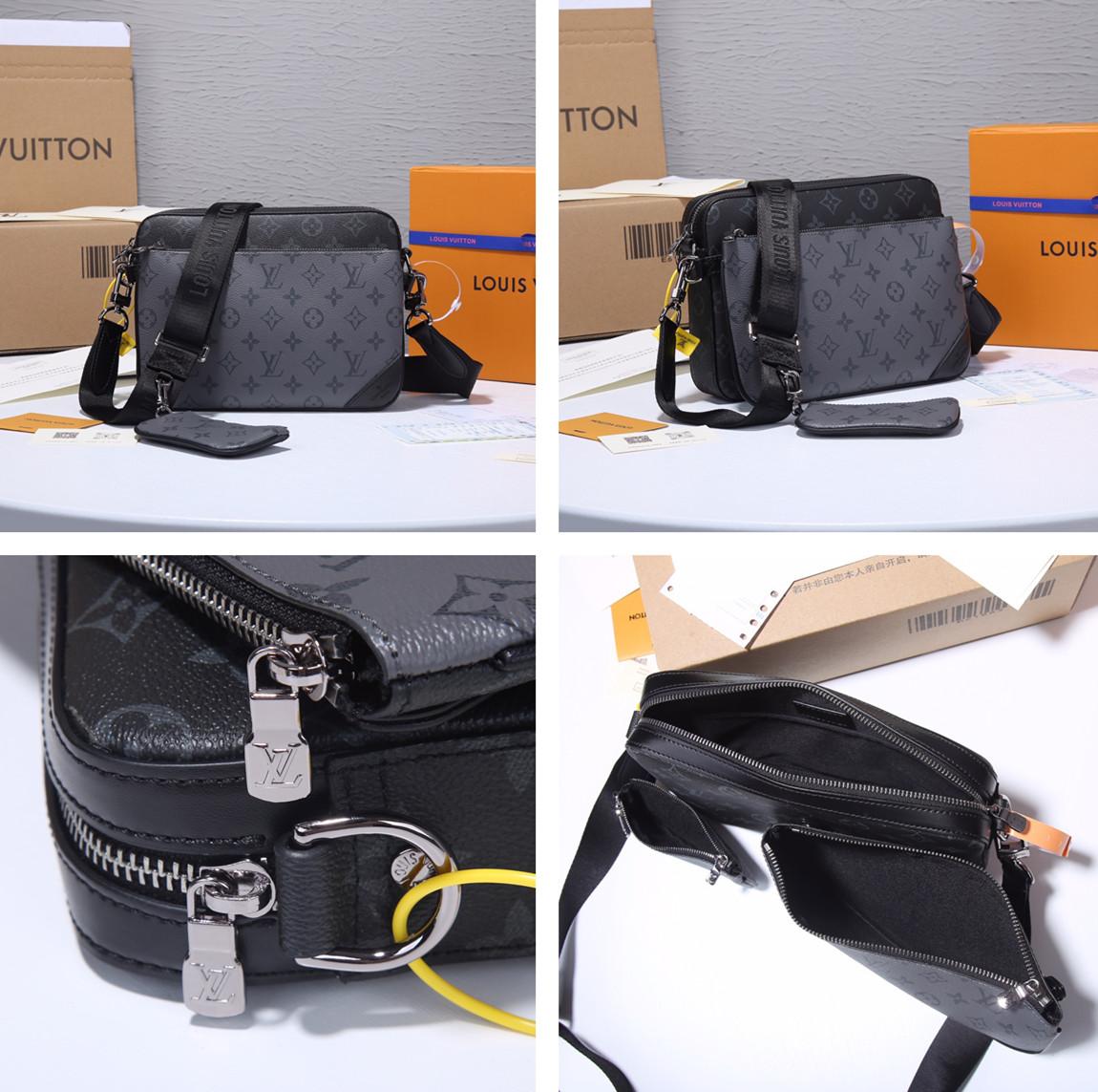 

GGLVlouisvittonyslWomen men Messenger bag Pochette Trio crossbody bags Top quality Portable Shoulder Handbag Man Handbags Sac Totes